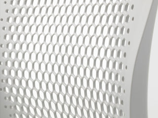 Détail du dossier résille Air blanc de la Vitra ID Visitor Air