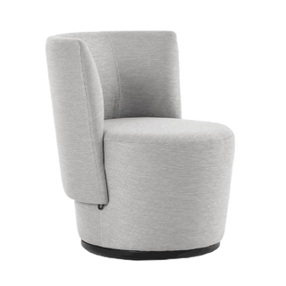 Fauteuil Mobitec Bolero R1418 en tissu gris clair, vue de trois quarts