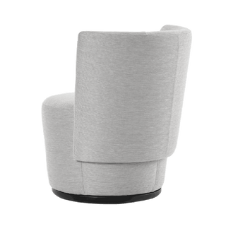 Fauteuil Mobitec Bolero R1418 en tissu gris clair, vue de trois quarts arrière