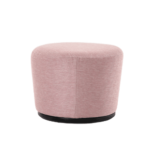Pouf Mobitec Bolero R2310 en tissu rose, vue plongeante de trois quarts