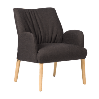 Fauteuil Mobitec Enora C0112 en tissu anthracite, vue de trois quarts
