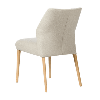 Chaise Mobitec Enora C0410 en tissu écru, vue de trois quarts arrière