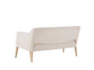 Canapé Mobitec Lena R0625 en tissu écru, vue de trois quarts arrière