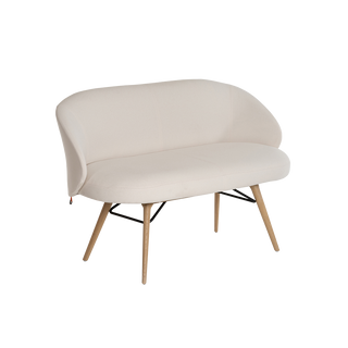 Banquette Mobitec Neo B0752 en bouclette écrue, vue de trois quarts