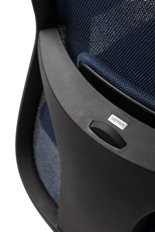Détail du soutien lombaire de la chaise de bureau Se7en Milo