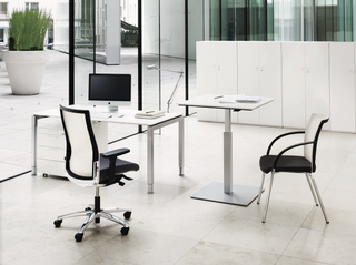 BASIC.4 desk with sliding panel