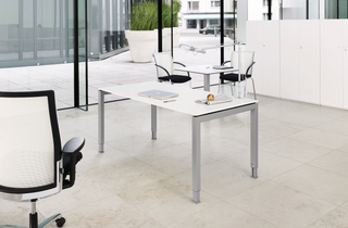 BASIC.4 desk with sliding panel
