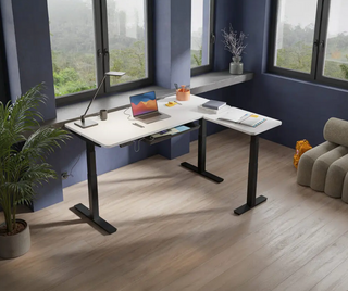 Alto zit-sta bureau met aanbouw links