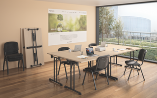 Buronomic Solution folding table in folded position