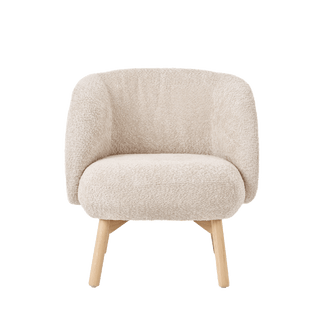 Fauteuil Mobitec Thalia R0118 en bouclette écrue, vue de face