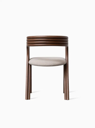 Vincent Sheppard Arc Dining Chair in tabaksgebeitst rotan, achteraanzicht