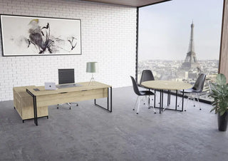 Stricto bureau de direction avec meuble haut à droite