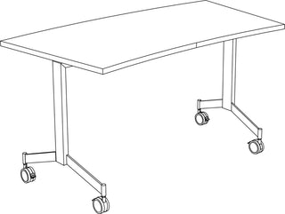 Eureka vergadertafel boogvorm