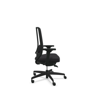 Chaise de bureau Rovo R22 6040 S4 noire, vue de profil